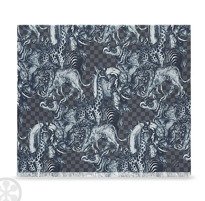 vuitton damier animal scarves