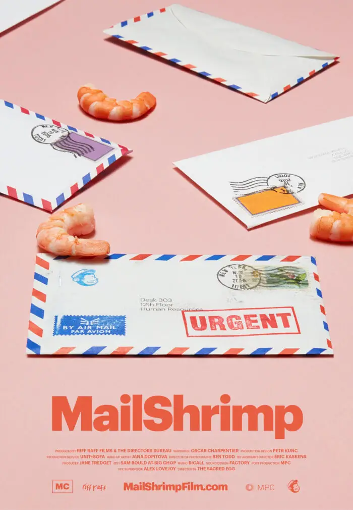 mail chimp mail shrimp poster
