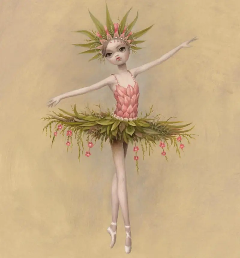 Princess Tea Flower costume sketch by Mark Ryden