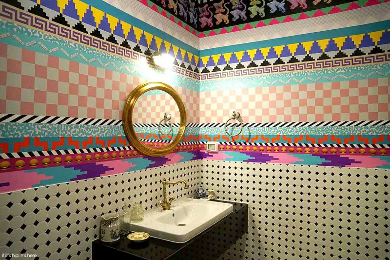 wild tiled bathroom in hotel