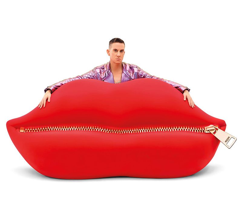 zipped lips sofa