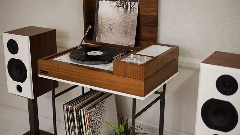 modern record console