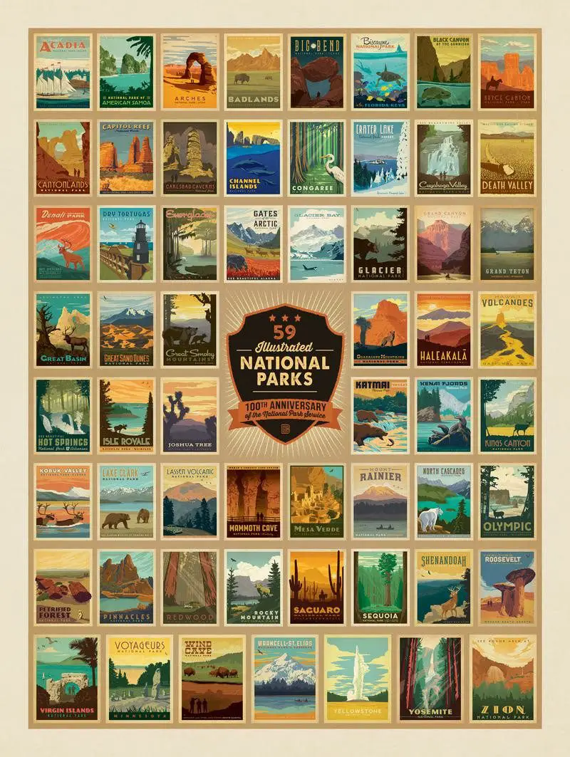 Anderson Design Group's National Parks 100 Year Anniversary poster