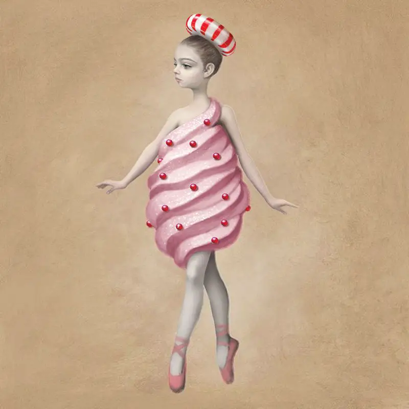 Swirl Girl costume sketch by Mark Ryden