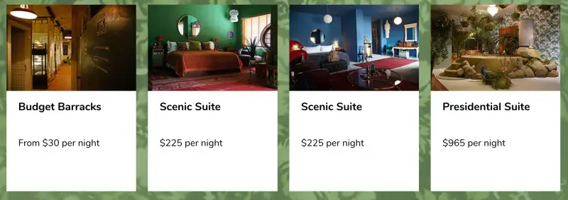 walled-off hotel prices