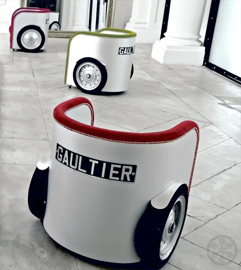 gaultier chair on wheels
