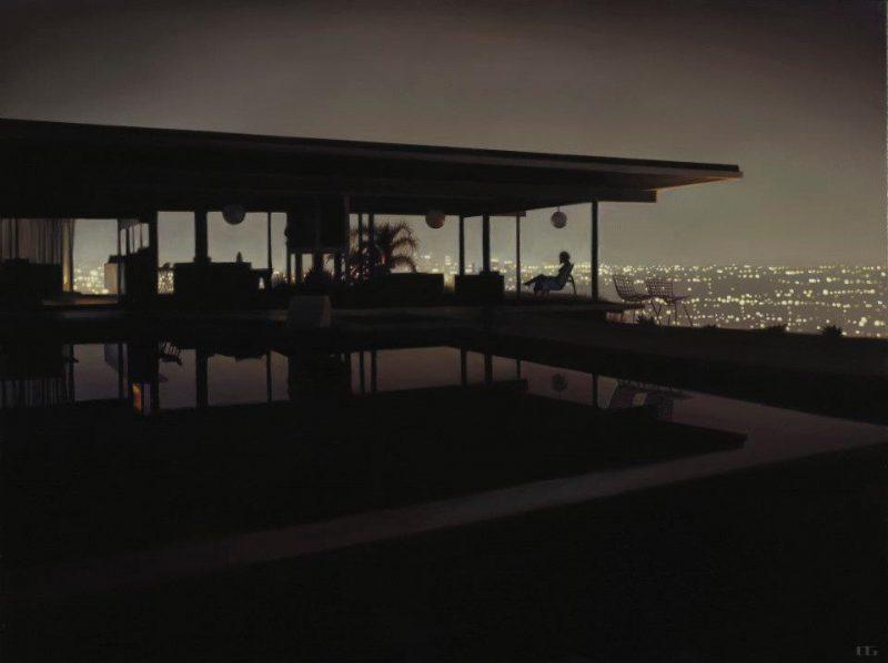 stahl house at night