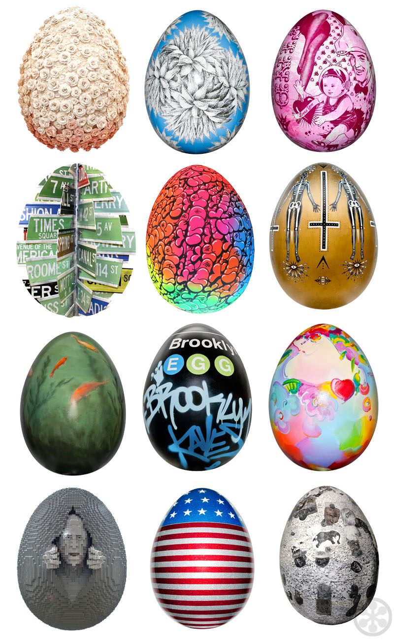 Artist designed eggs for New York Faberge Egg Hunt