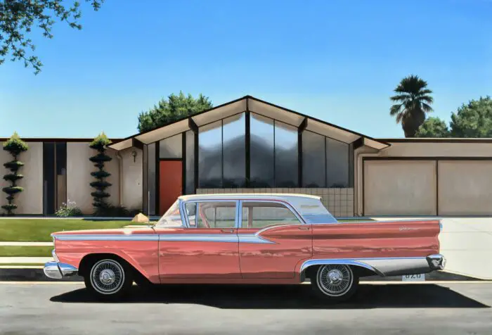 Eichler With Galaxie, oil on canvas, 30x44," 2016, $5,800