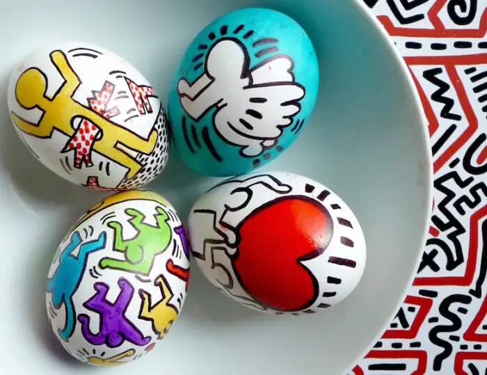 keith haring easter eggs