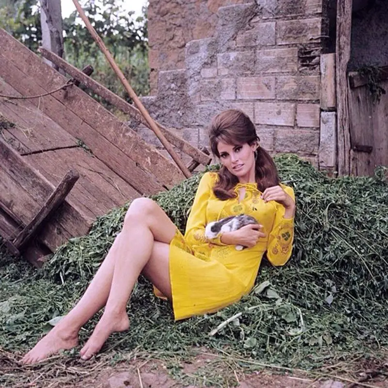 Raquel Welch with bunny