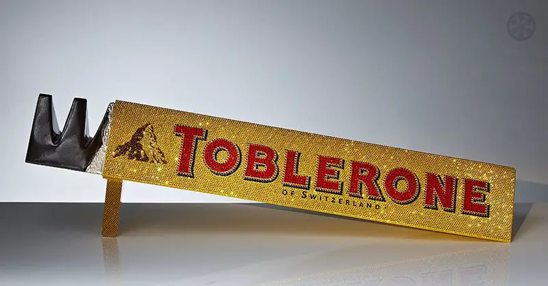 Stein toblerone chocolate bar with crystals 