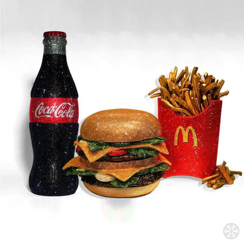 McDonalds Meal made with Swarovski Crystals