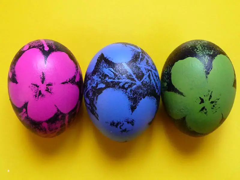 warhol flowers easter eggs