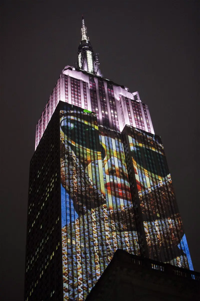 Wide-Eyed View of Fashion cover, February 1960 on empire state bldg