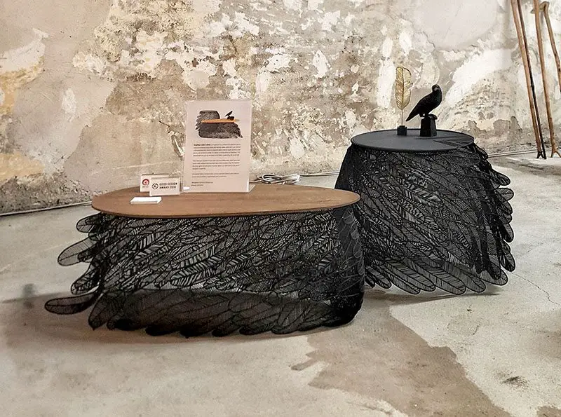 Welded Feather Tables by Apiwat Chitapanya