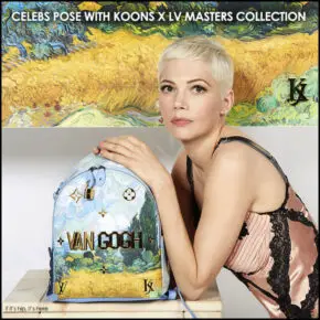 Celebs Pose With Koons X Louis Vuitton Masters Collection