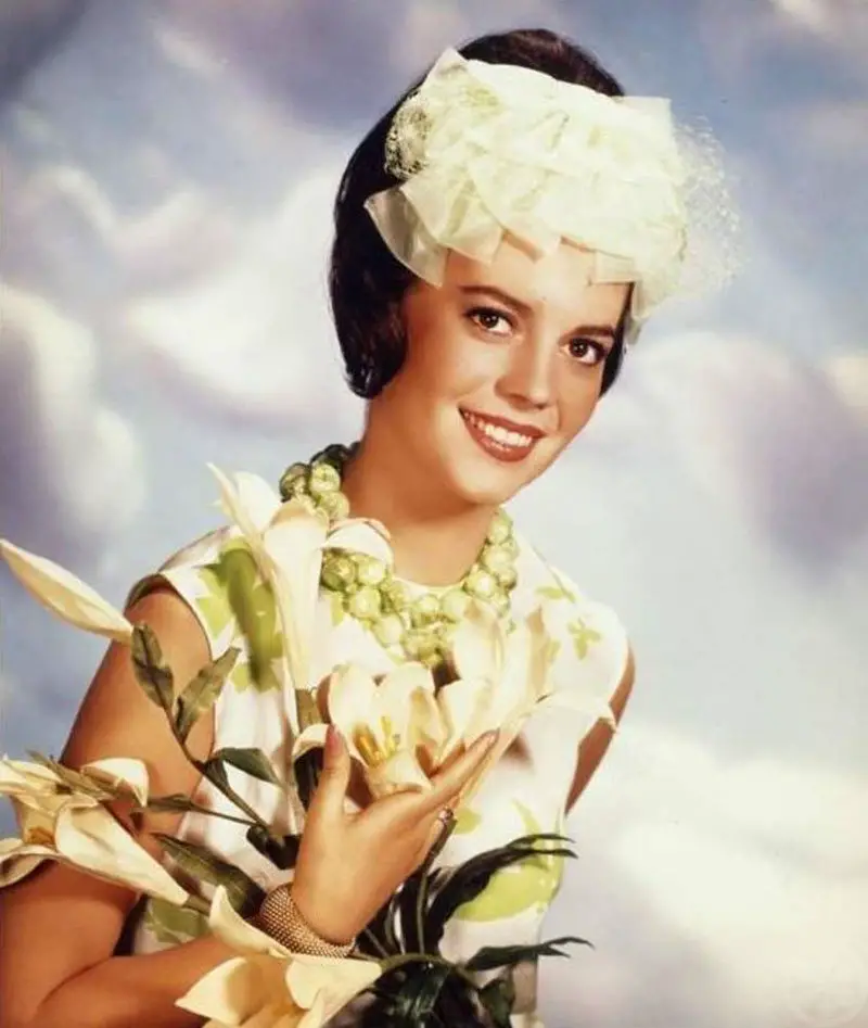Natalie Wood with Easter Lillies