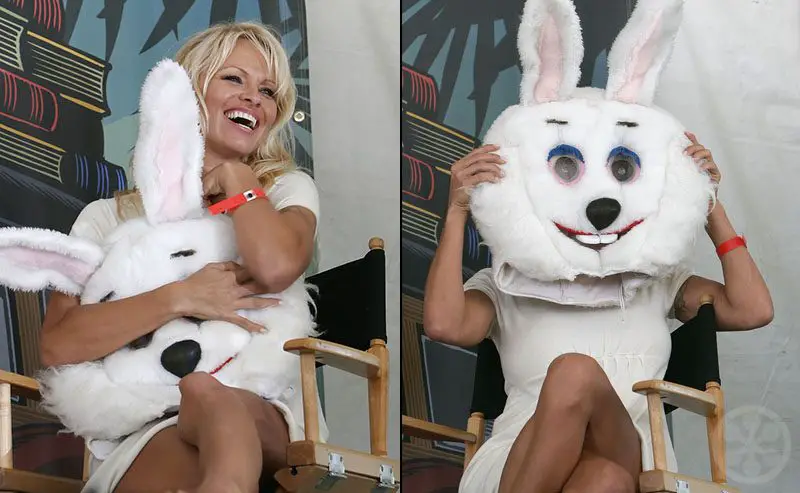 Pamela Anderson With Easter Bunny costume