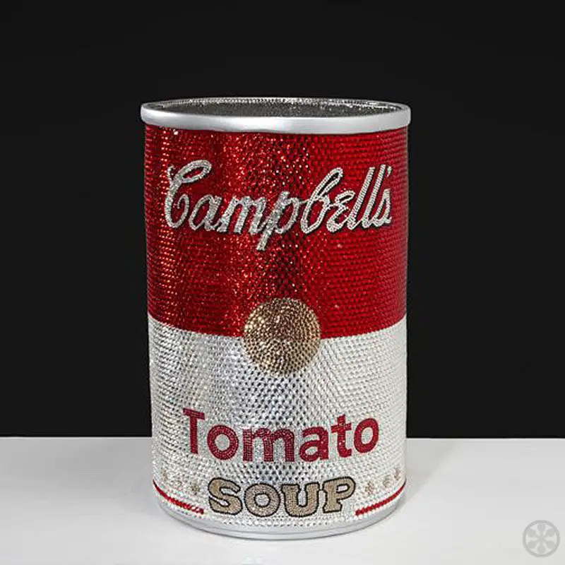 hand crystallized Campbell's tomato soup can