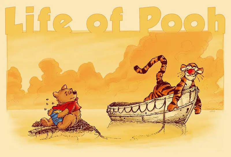 Life of PI and Pooh Bear mashup poster