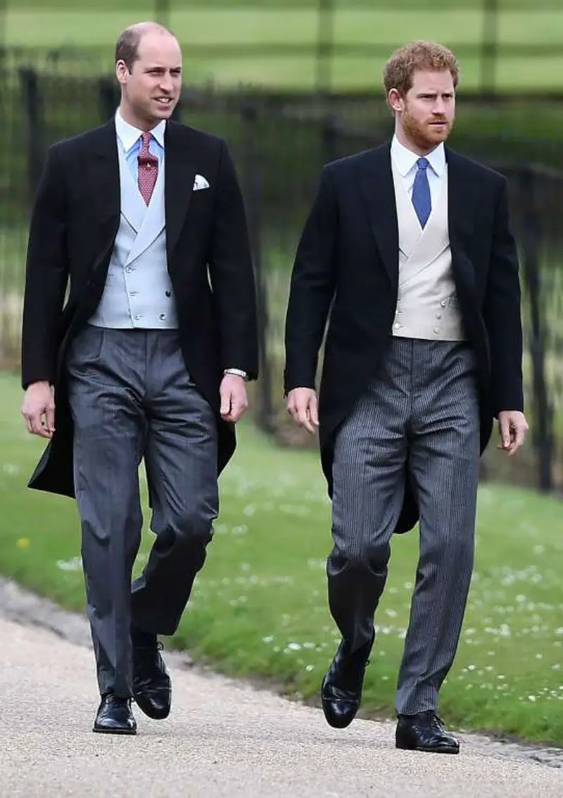 Prince William and Prince Harry at the wedding.