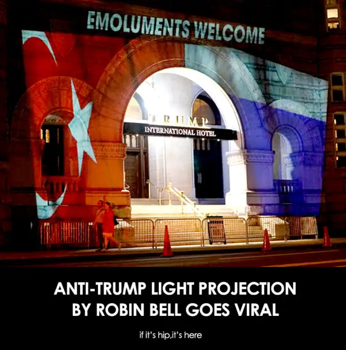 Read more about the article Anti-Trump Light Projection by Robin Bell