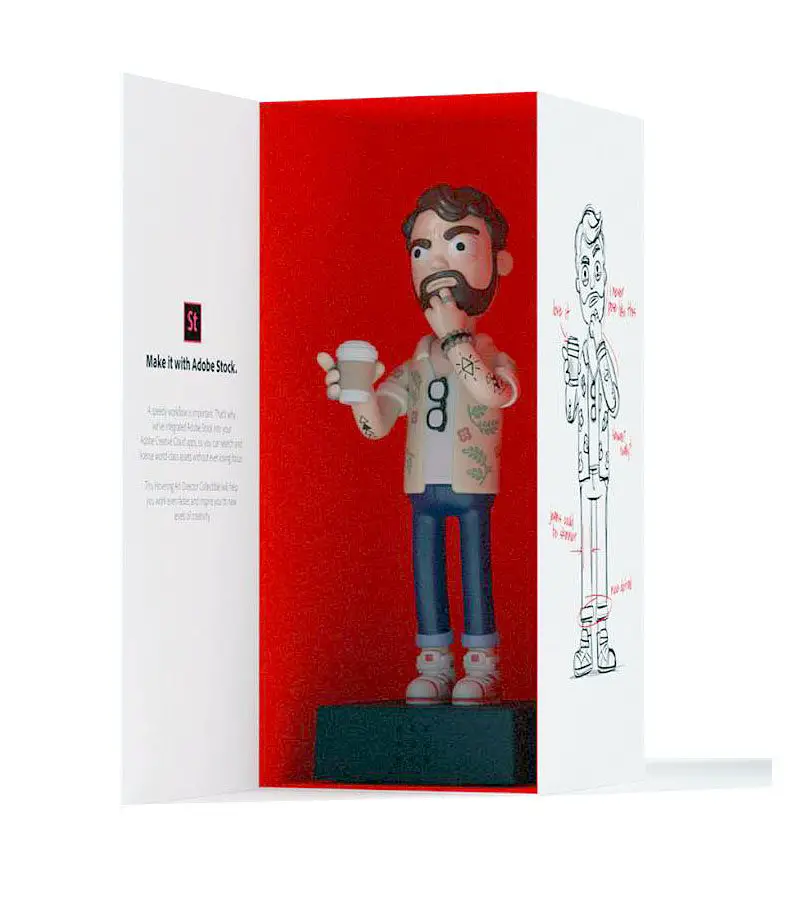 the hovering art director figure