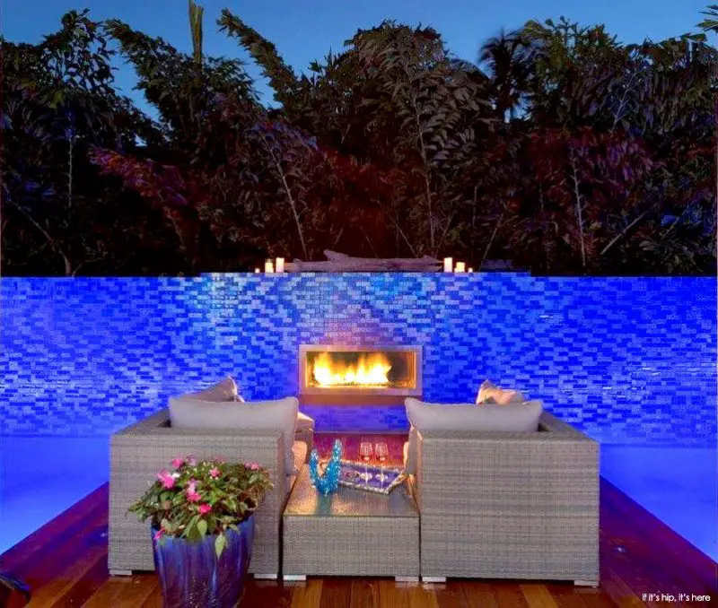 backyard fireplace