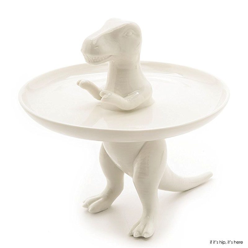 Imm Living Dinosaur Tribe Tyrannosaurus T-Rex Cake Plate Stand