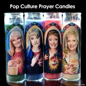 False Idols We Worship Available As Pop Culture Prayer Candles.