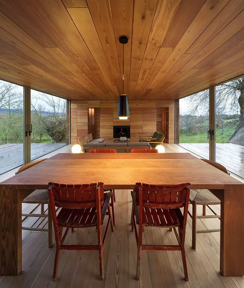 wood clad dining 