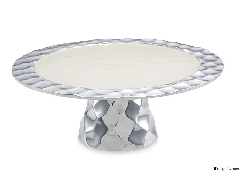 Julia Knight 10 inch Diamond Mother of Pearl Cake Stand