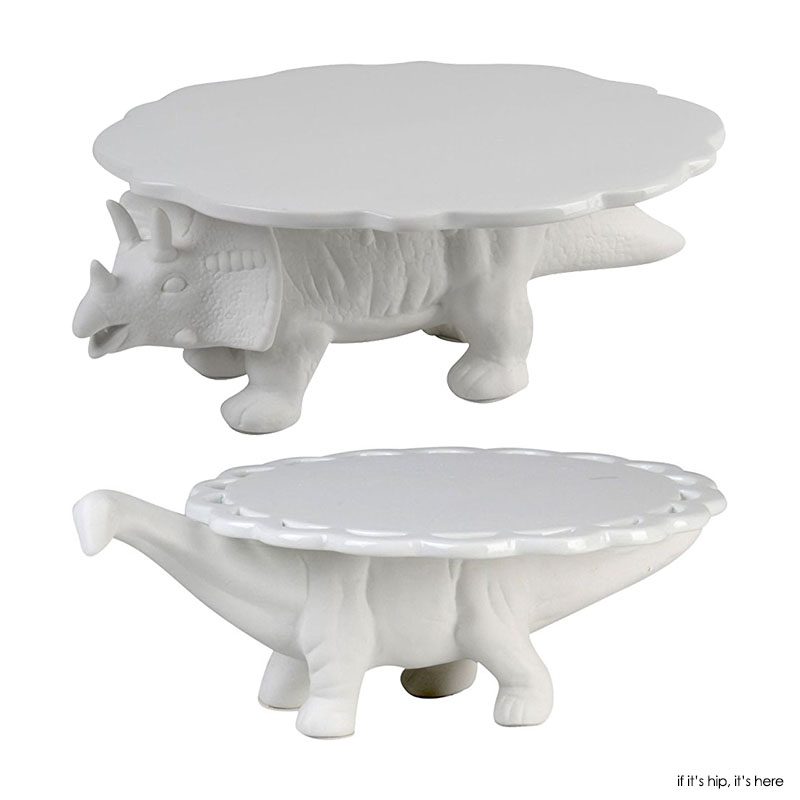 Seletti Sauria Bronto Dinosaur and Trice Dinosaur Dessert Cake Stands