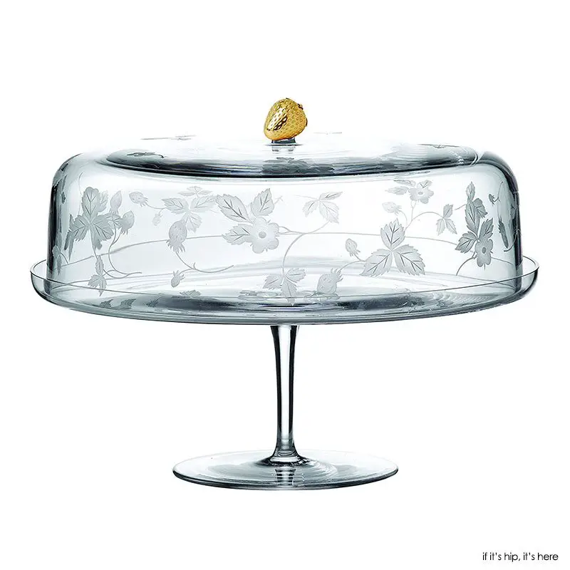 Wedgewood Wild Strawberry Glass Cake Stand