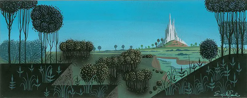 Concept painting for Sleeping Beauty, 1959, by Eyvind Earle