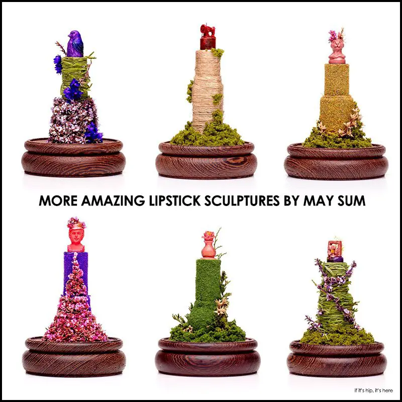 Lipstick and Concealer sculptures by May Sum