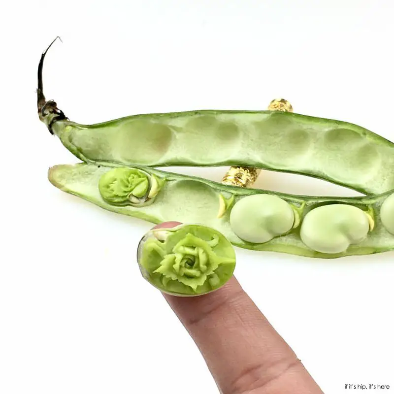 Individually carved Pea from Peapod