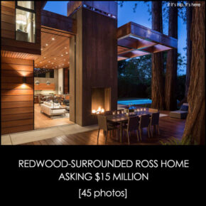 New Ravishing Redwood-Surrounded Ross Home (45 Photos)