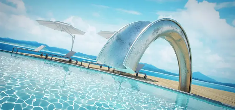 SplinterWorks Custom Luxury Pool Slides