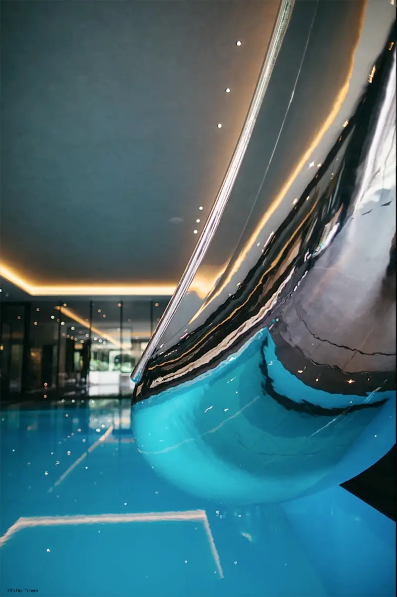 modern pool slides