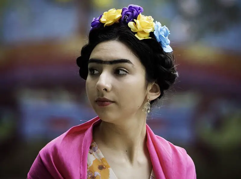 Alicia Cano dressed as Frida Kahlo