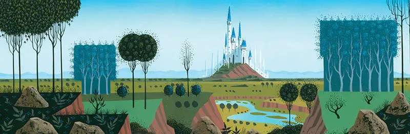 Concept painting for Sleeping Beauty, 1959, by Eyvind Earle