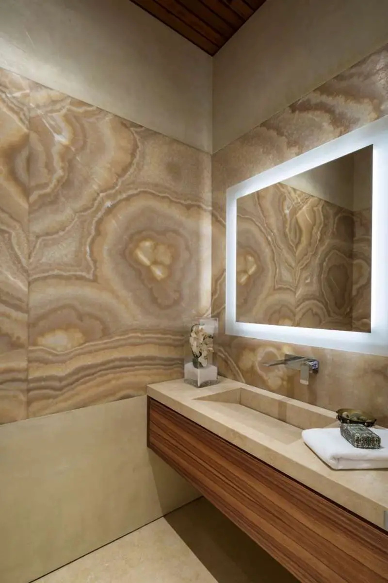 koa wood bathroom design