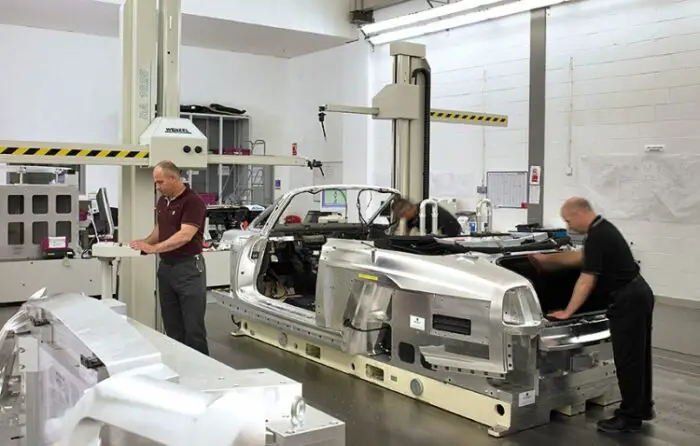 production line at the Rolls Royce Factory