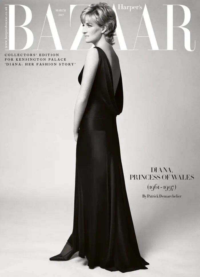 March issue Bazaar Diana cover