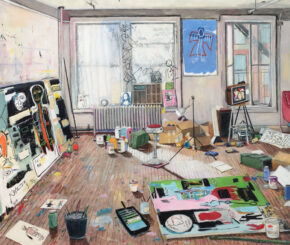 Damian Elwes Renders Other Artists’ Studios – And They Are Amazing.
