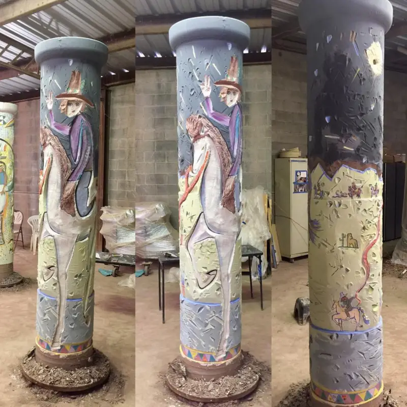 painted sewer pillars
