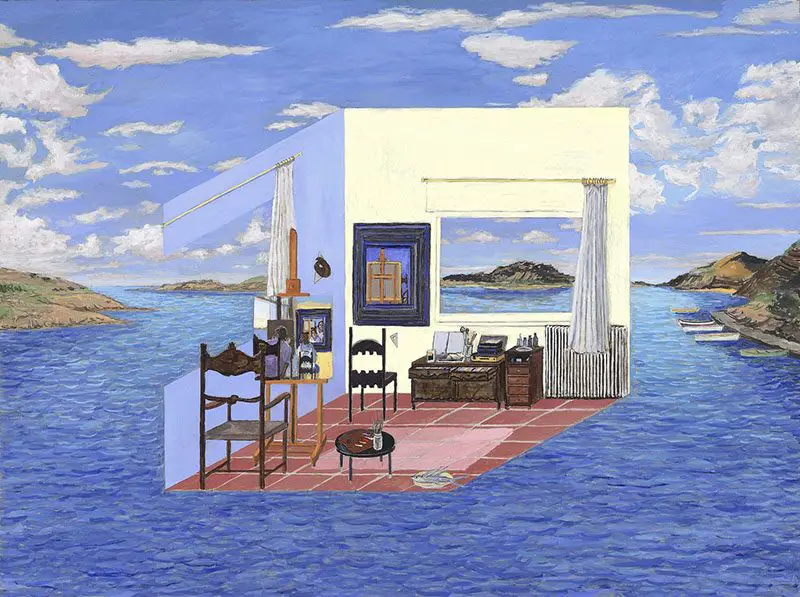 painting of dali's art studio damian ewes