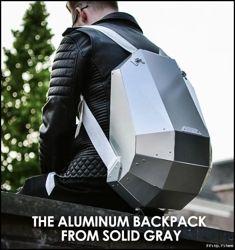 Solid Gray Aluminum Backpack